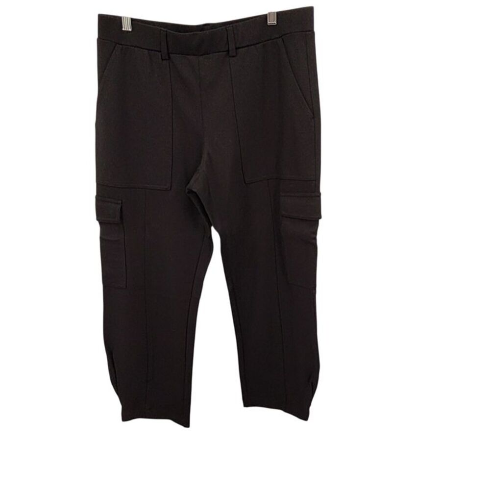 Quince Ultra-Stretch Ponte Tapered Cargo Pants Black L